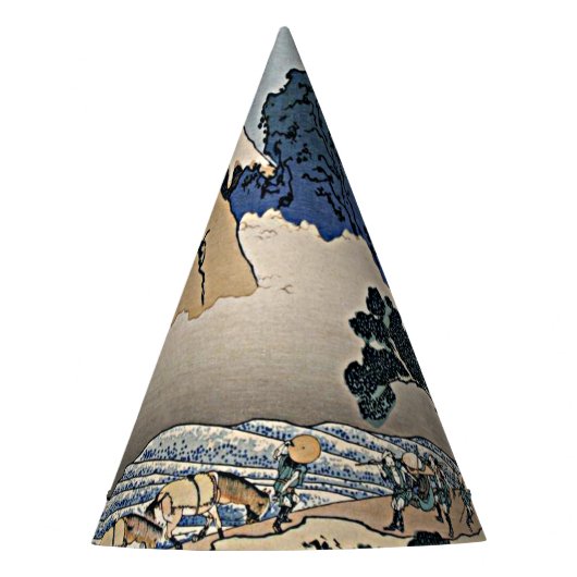 Rug Fuji berg van de Minobu-rivier Hokusai Feesthoedjes (Voorkant)