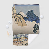 Rug Fuji berg van de Minobu-rivier Hokusai Golfhanddoek (Insitu)