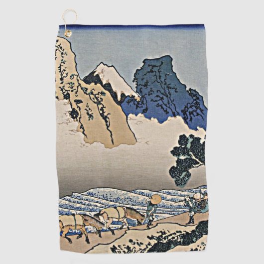 Rug Fuji berg van de Minobu-rivier Hokusai Golfhanddoek (Voorkant)