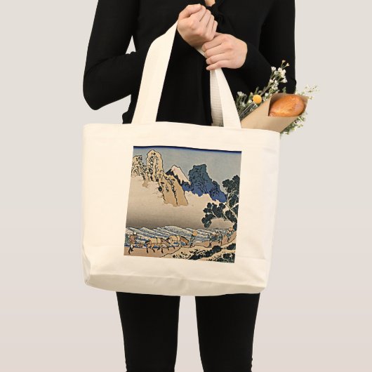 Rug Fuji berg van de Minobu-rivier Hokusai Grote Tote Bag (Voorkant (product))