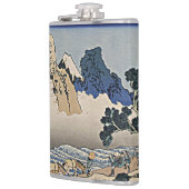 Rug Fuji berg van de Minobu-rivier Hokusai Heupfles (Links)