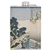 Rug Fuji berg van de Minobu-rivier Hokusai Heupfles (Achterkant)