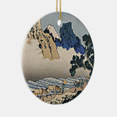 Rug Fuji berg van de Minobu-rivier Hokusai Keramisch Ornament (Rechts)