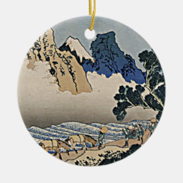 Rug Fuji berg van de Minobu-rivier Hokusai Keramisch Ornament