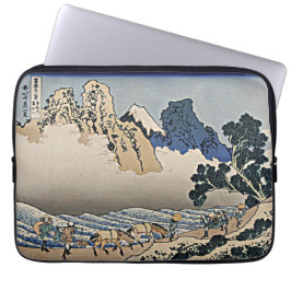 Rug Fuji berg van de Minobu-rivier Hokusai Laptop Sleeve