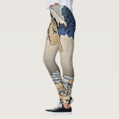 Rug Fuji berg van de Minobu-rivier Hokusai Leggings (Links)