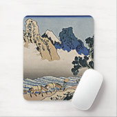 Rug Fuji berg van de Minobu-rivier Hokusai Muismat (Met muis)