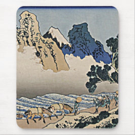 Rug Fuji berg van de Minobu-rivier Hokusai Muismat