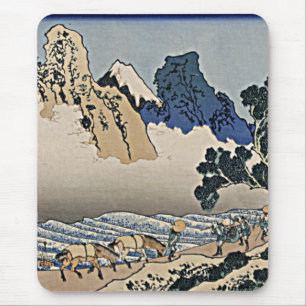 Rug Fuji berg van de Minobu-rivier Hokusai Muismat