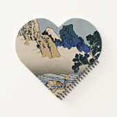 Rug Fuji berg van de Minobu-rivier Hokusai Notitieboek (Achterkant)