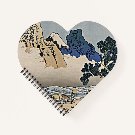 Rug Fuji berg van de Minobu-rivier Hokusai Notitieboek (Voorkant)