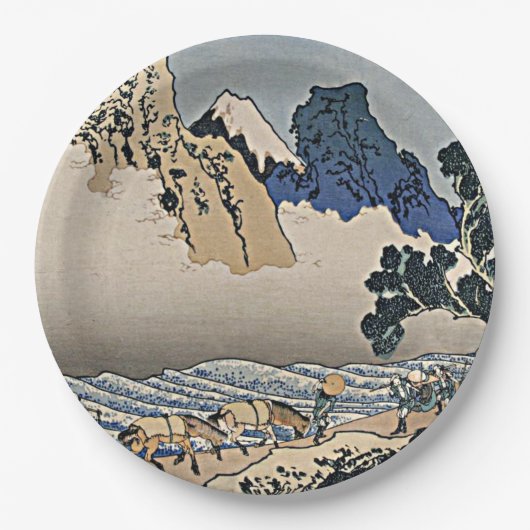 Rug Fuji berg van de Minobu-rivier Hokusai Papieren Bordje (Voorkant)