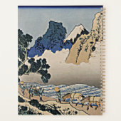 Rug Fuji berg van de Minobu-rivier Hokusai Planner (Achterkant)