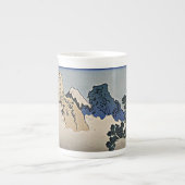Rug Fuji berg van de Minobu-rivier Hokusai Porselein Kop (Voorkant)