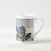 Rug Fuji berg van de Minobu-rivier Hokusai Porselein Kop (Rechts)