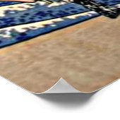 Rug Fuji berg van de Minobu-rivier Hokusai Poster (Hoek)