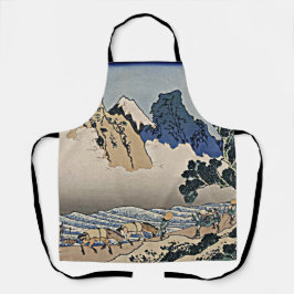 Rug Fuji berg van de Minobu-rivier Hokusai Schort