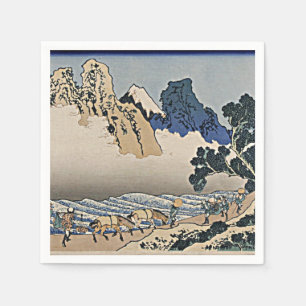 Rug Fuji berg van de Minobu-rivier Hokusai Servet