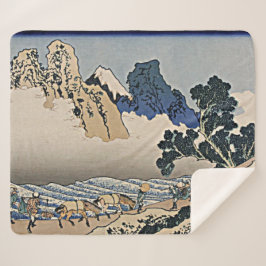 Rug Fuji berg van de Minobu-rivier Hokusai Sherpa Deken