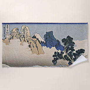 Rug Fuji berg van de Minobu-rivier Hokusai Strandlaken