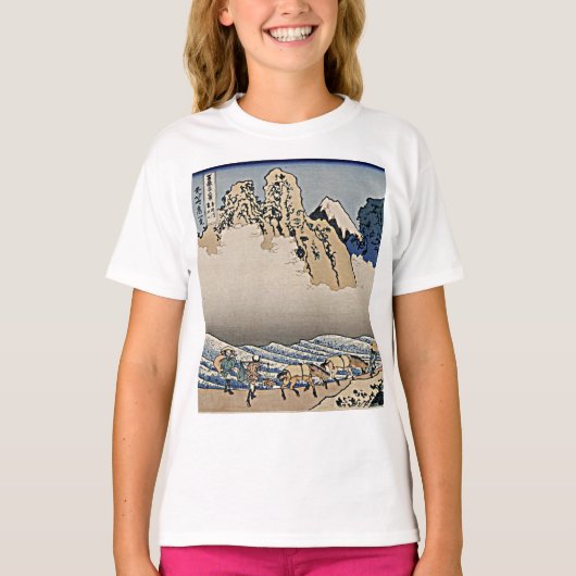 Rug Fuji berg van de Minobu-rivier Hokusai T-shirt (Voorkant)