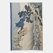 Rug Fuji berg van de Minobu-rivier Hokusai Theedoek (Verticaal)