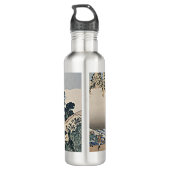 Rug Fuji berg van de Minobu-rivier Hokusai Waterfles (Achterkant)