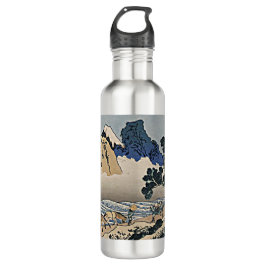 Rug Fuji berg van de Minobu-rivier Hokusai Waterfles