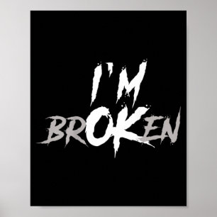 Rug Gebroken Onzichtbare Ziekte Zeggen Mannen Vrou Poster