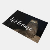 Rug Great Horned Owl Deurmat (Schuin)