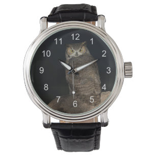 Rug Great Horned Owl Horloge