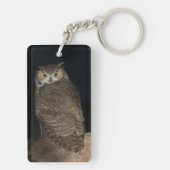 Rug Great Horned Owl Sleutelhanger (achterkant)