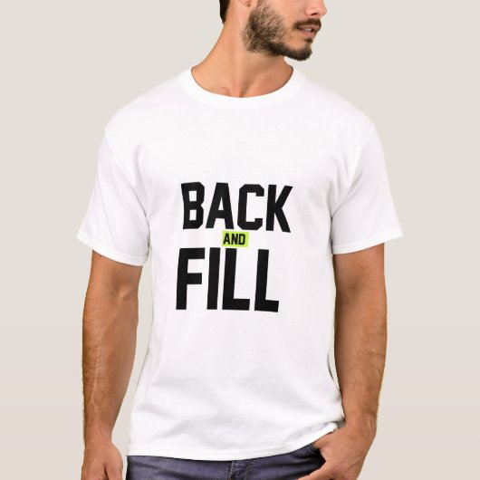 Rug heen en weer t-shirt (Voorkant)