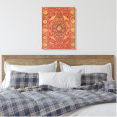 Rug ingericht met scènes van vechtdieren canvas afdruk (Insitu (Slaapkamer))