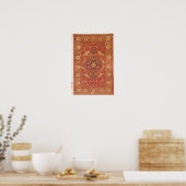 Rug ingericht met scènes van vechtdieren poster (Keuken)