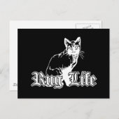 Rug Life - Gangsta Cat Briefkaart (Voorkant / Achterkant)