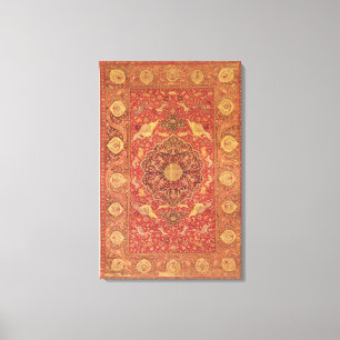Rug met beelden van vechtdieren canvas afdruk