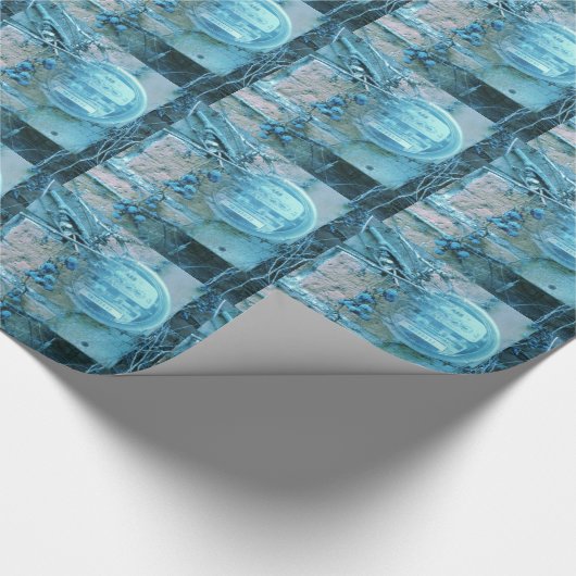 Rug Uitzicht Blues Tint Cadeaupapier (Hoek)