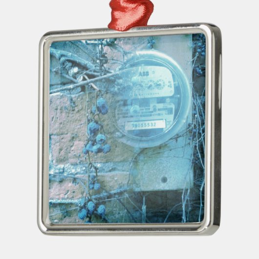 Rug Uitzicht Blues Tint Metalen Ornament (Links)