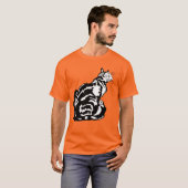 Rug Uitzicht van een ongehoorzame Tabby Cat T-shirt (Voorkant volledig)