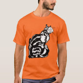 Rug Uitzicht van een ongehoorzame Tabby Cat T-shirt (Voorkant)