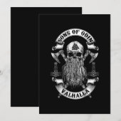 Rug van Odin- Vikings Nordisch Kaart (Voorkant / Achterkant)