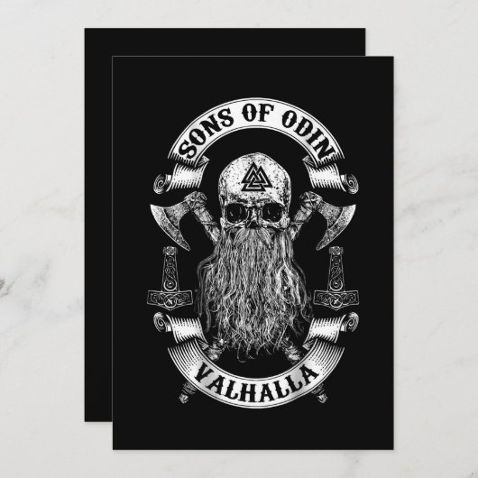 Rug van Odin- Vikings Nordisch Save The Date (Voorkant / Achterkant)