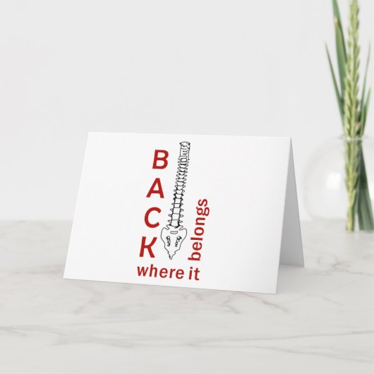 Rug waar het behoort kaart (Voorkant)