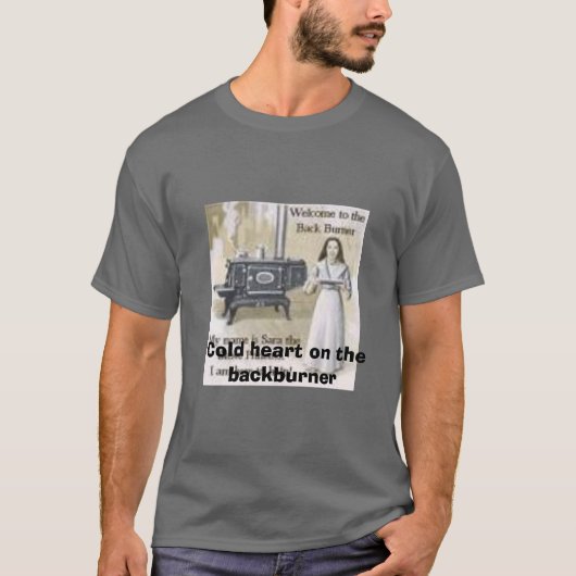rugbrander, koud hart op de achterbrander t-shirt (Voorkant)