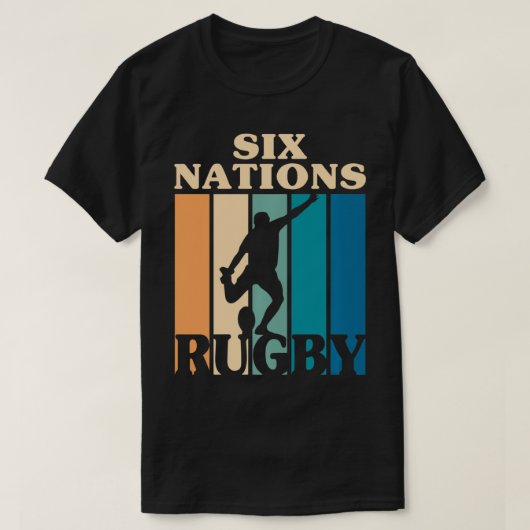 Rugby 6 Nations England France Wales T-shirt (Design voorkant)