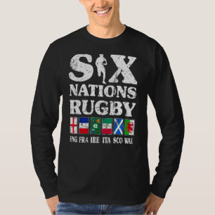 Rugby 6 Nations England Frankrijk Ierland Italië S T-shirt