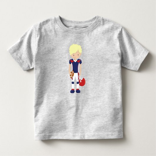 Rugby, American Football, Schattig Jongen, Blond H Kinder Shirts (Voorkant)