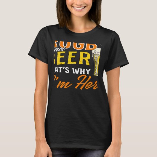 Rugby And Beer I'm Here Rugby T-shirt (Voorkant)