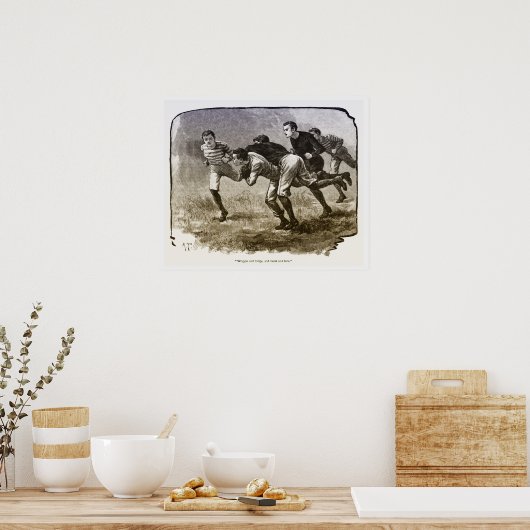 Rugby - Archiefafdrukken Poster (Keuken)